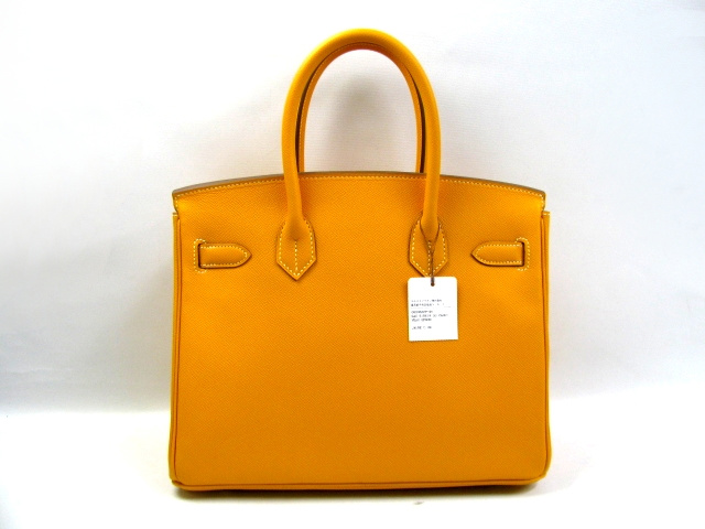 エルメス バーキン30/ジョーヌドール×オレンジ(ゴールド金具)/ヴォーエプソン